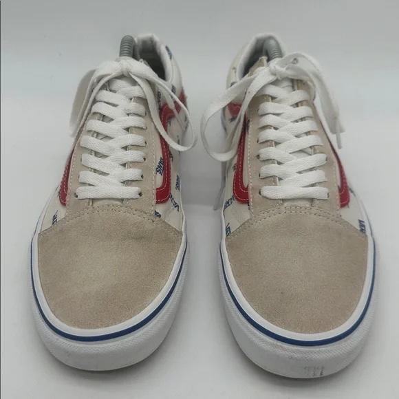 Vans Unisex Old Skool Cream White Low Top Sneakers Men Size 9.5 Womens Size 11.0 - Picture 7 of 14
